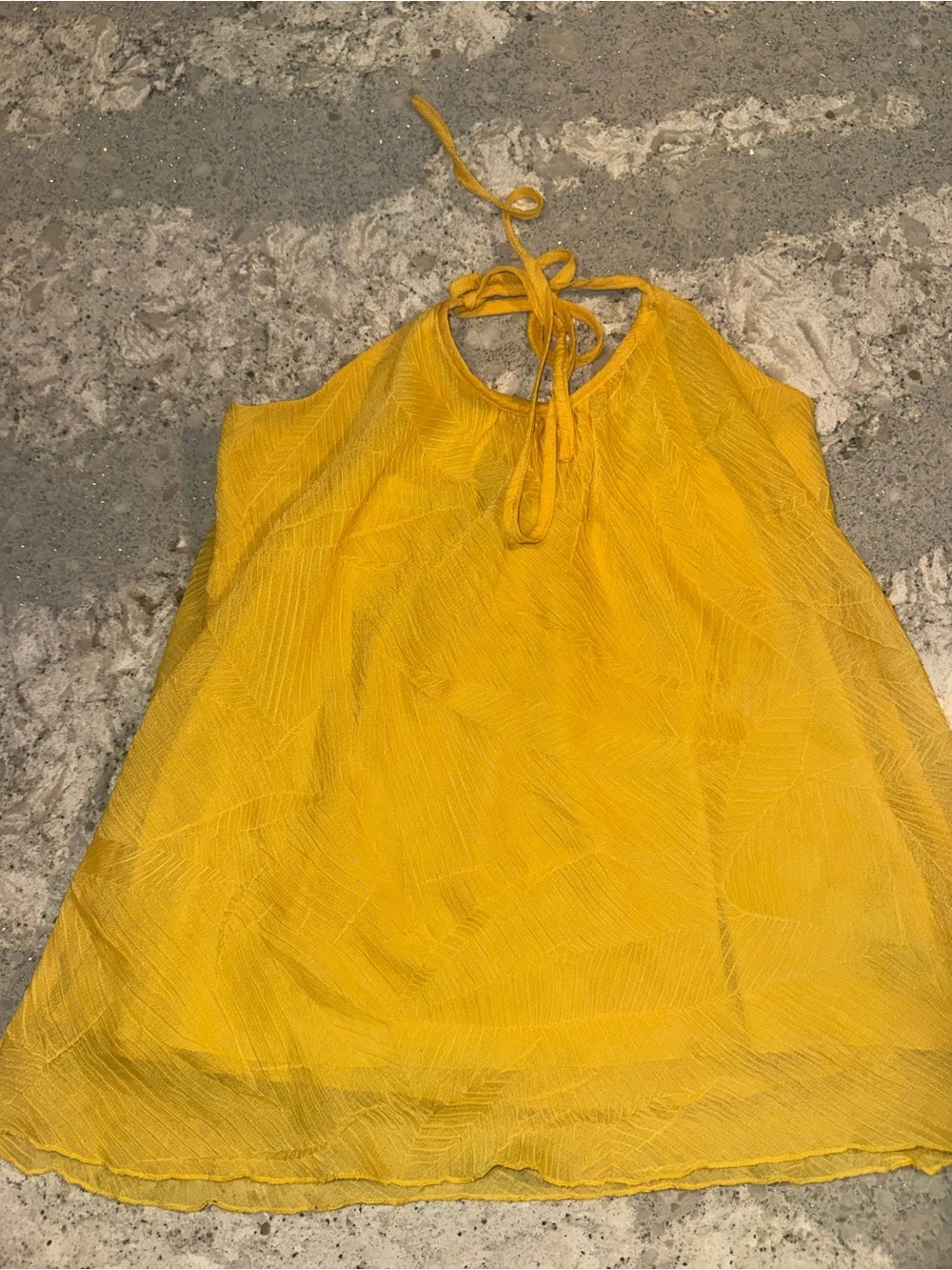 A. Byer Yellow Halter Camisole